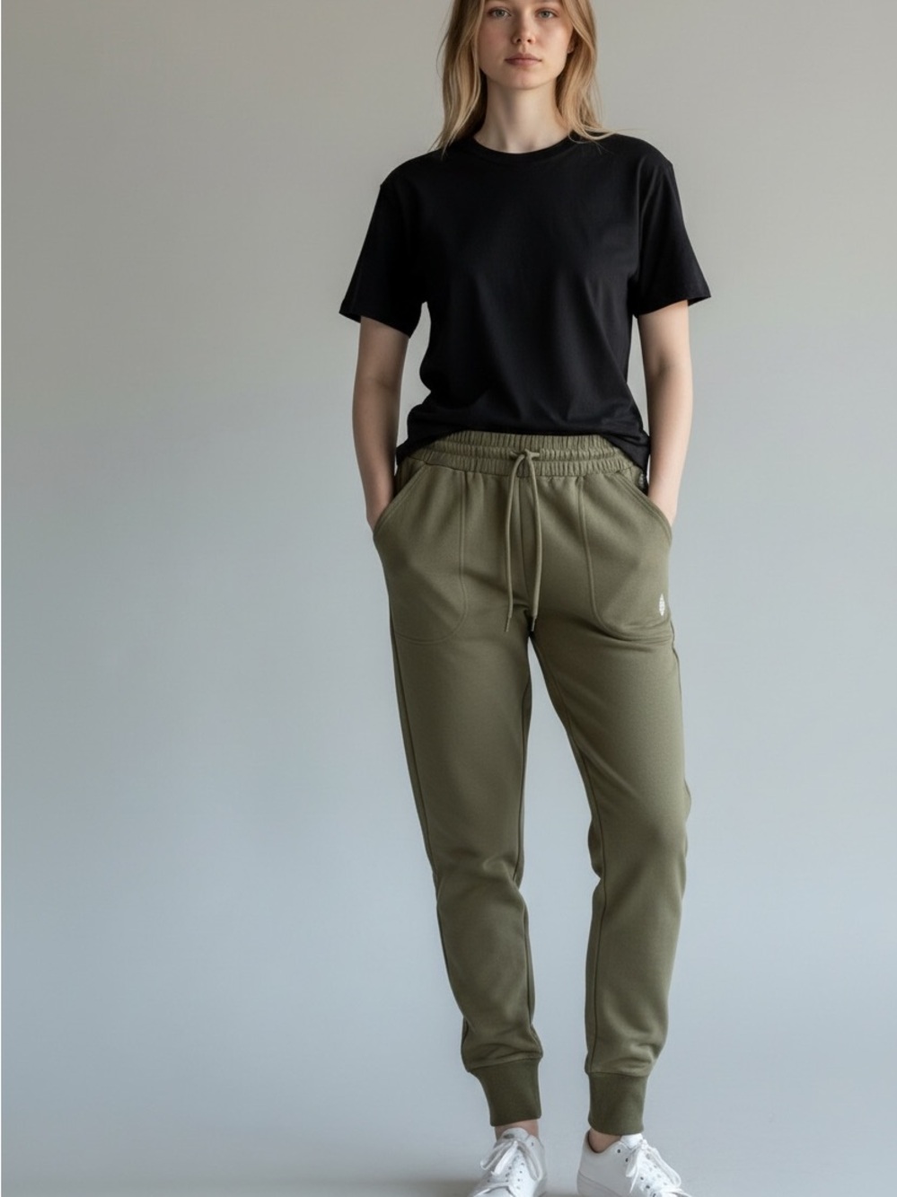 FP Movement by Free People Olive Green Drawcord Joggers